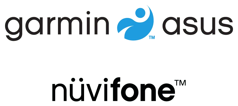 Garmin-Asus logo and nuvifone wordmark